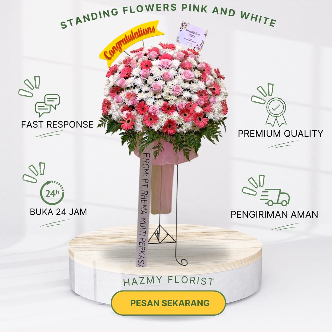 Standing Flowers Pink And White