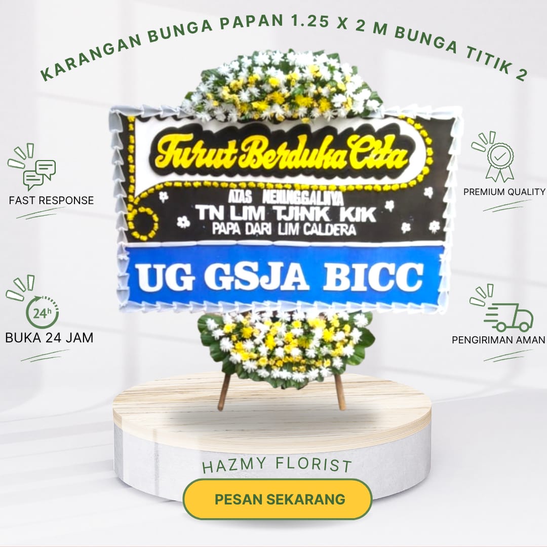 Karangan Bunga Papan 1.25 x 2 M Bunga Titik 2