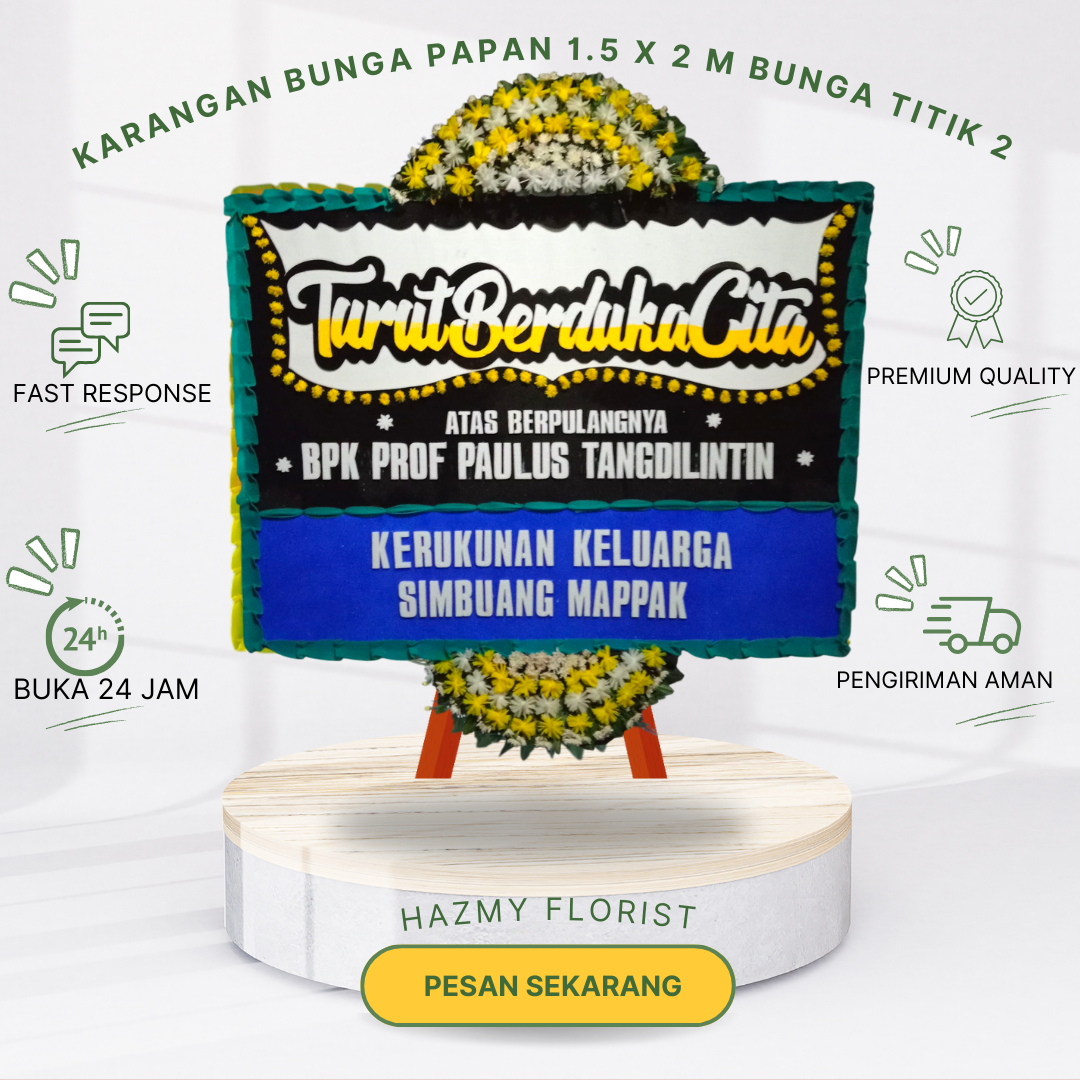 Karangan Bunga Papan 1.5 x 2 M Bunga Titik 2