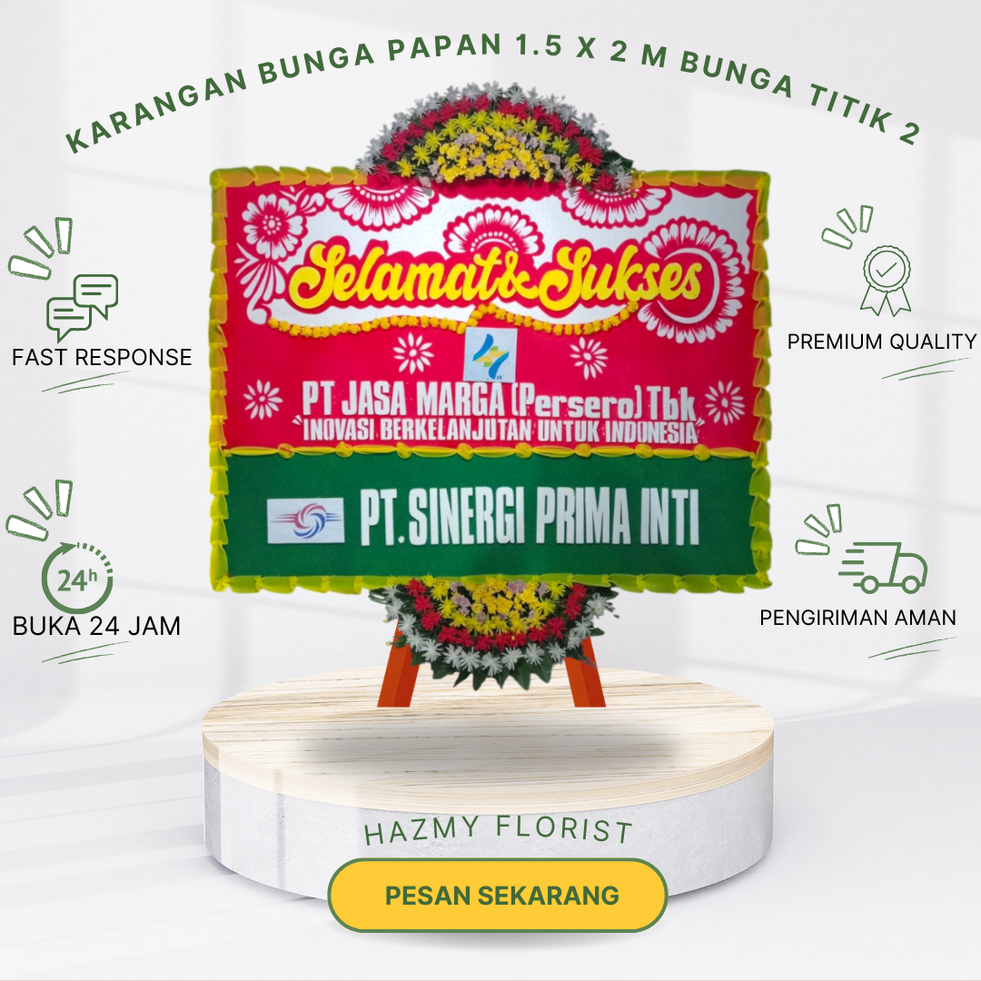 Karangan Bunga Papan 1.5 x 2 M Bunga Titik 2