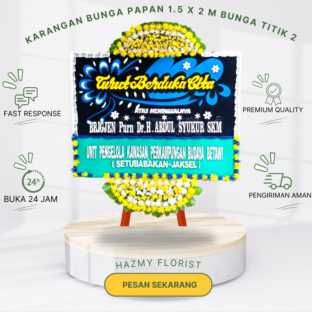 Karangan Bunga Papan 1.5 x 2 M Bunga Titik 2
