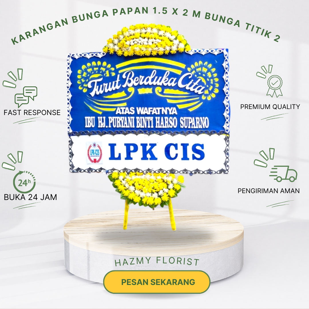 Karangan Bunga Papan 1.5 x 2 M Bunga Titik 2