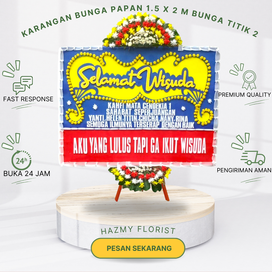 Karangan Bunga Papan 1.5 x 2 M Bunga Titik 2